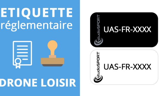 Étiquette identification drone de loisir