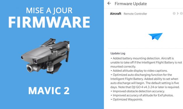 Mise à jour firmware Mavic 2 PRO/ZOOM : 01.00.0510 – Les nouveautés en détail