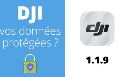 DJI FLY 1.1.9 pour passer en mode données locales et garder vos données privées