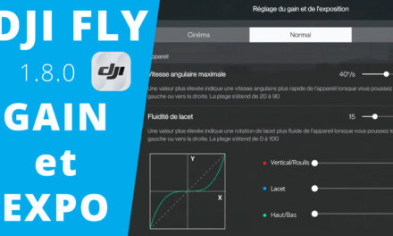 Réglage sensibilité de la nacelle et des commandes (Gain et expo) : DJI FLY 1.8.0