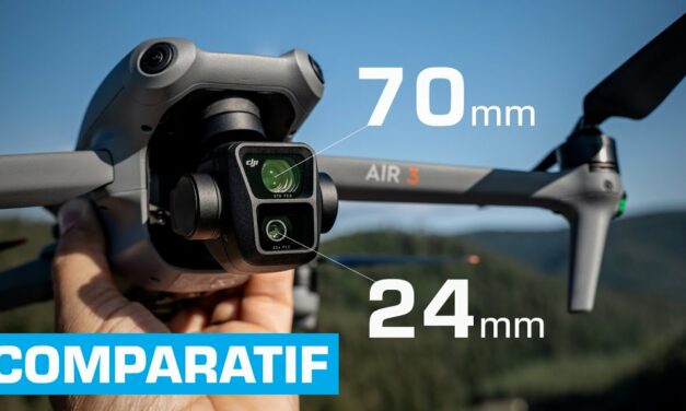 DJI AIR 3 : COMPARATIF objectif 24mm vs 70mm