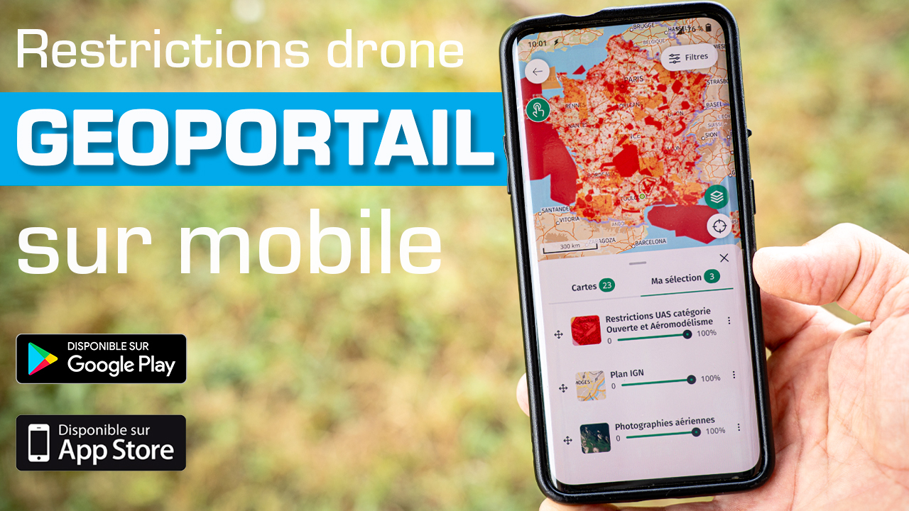 CARTES GEOPORTAIL DRONE SUR MOBILE avec l'application IGN DJI AVATA 2 ...