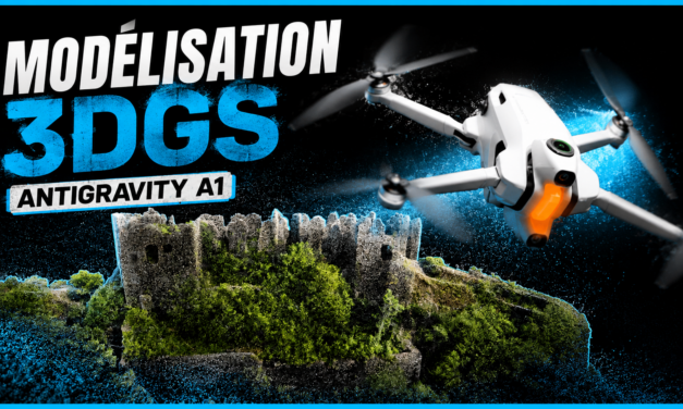 MODÉLISATION 3DGS avec le DRONE ANTIGRAVITY A1 au Château de Soyans